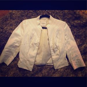 White Bebe pleather jacket